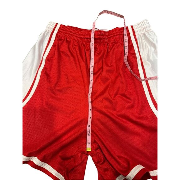 Vintage Eastbay Men’s Game Shorts Red White L Large Scar/Wht NEW - Picture 8 of 9